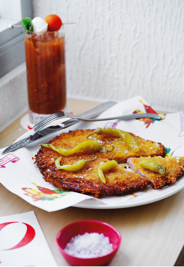 Mortadella fritta with cheese