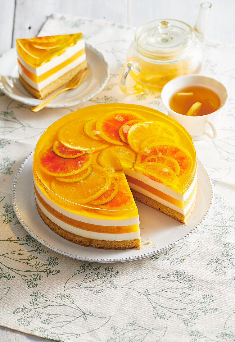 Orange jelly cake