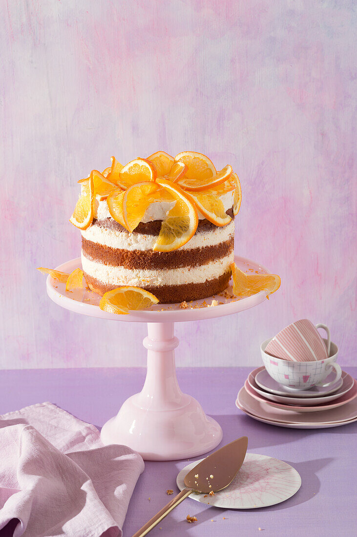 Aperol spritz cake