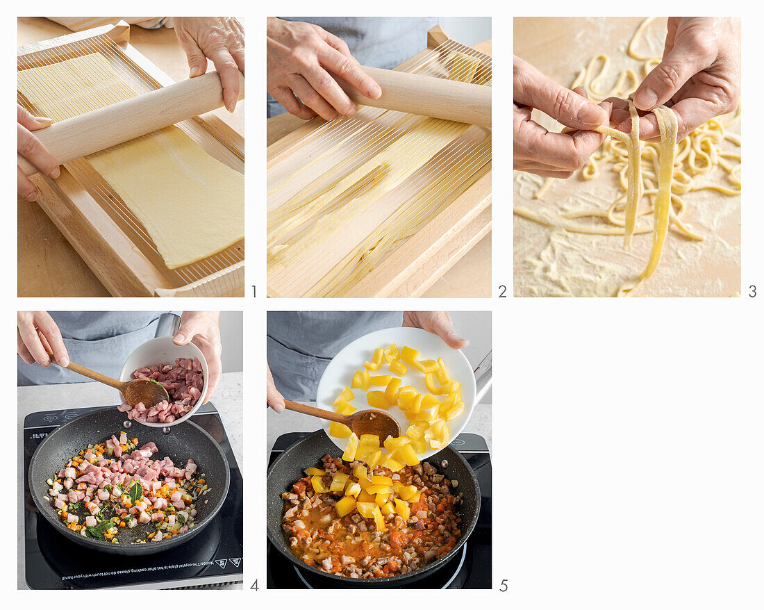 Chitarra mit Lammragout