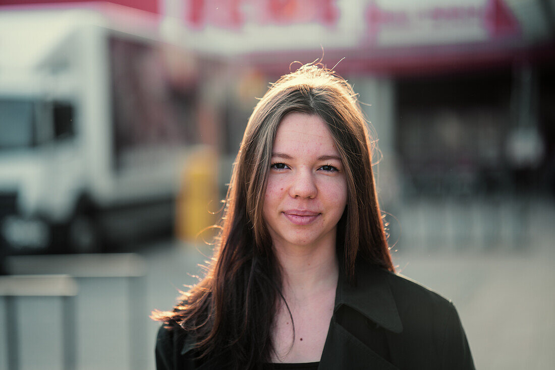 Portrait of teenage girl