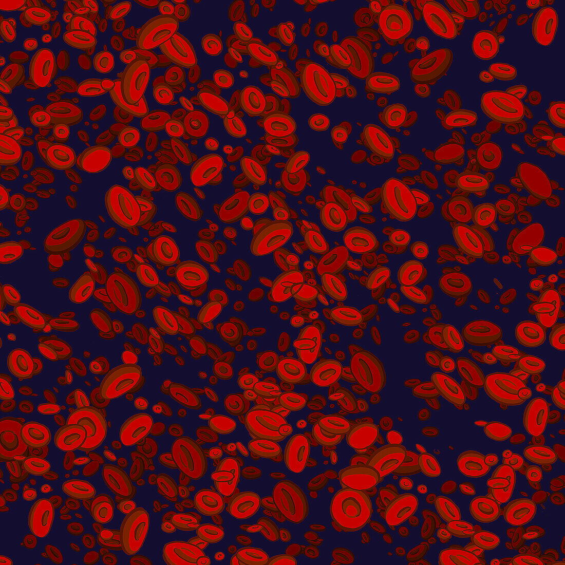 Red blood cells, conceptual illustration