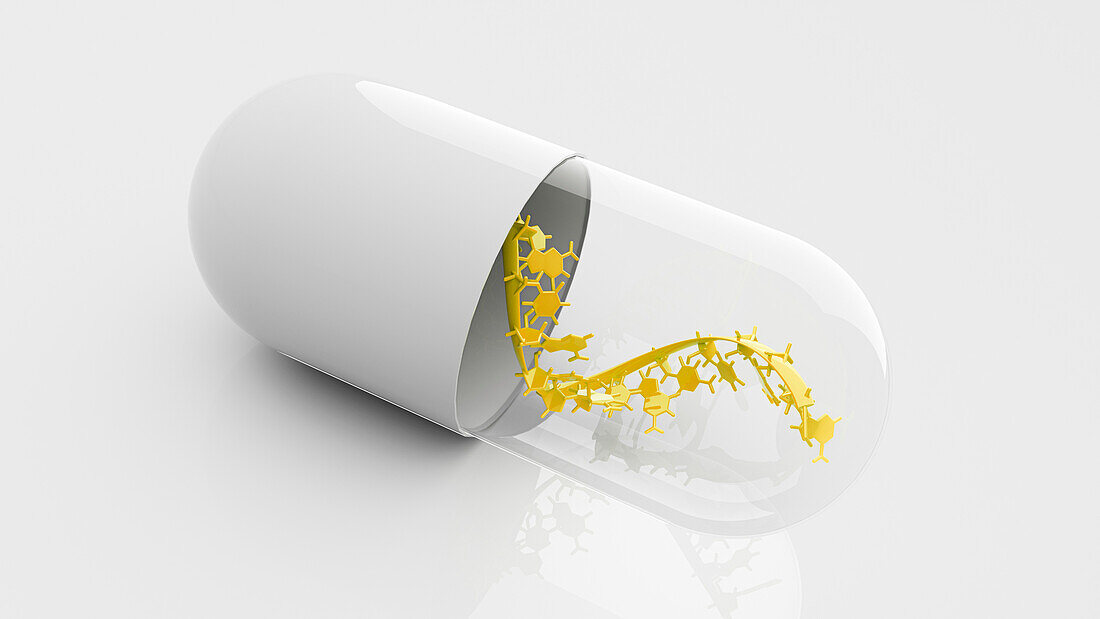 RNA gene therapy, conceptual illustration