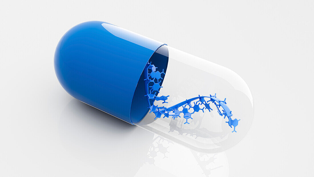 RNA gene therapy, conceptual illustration