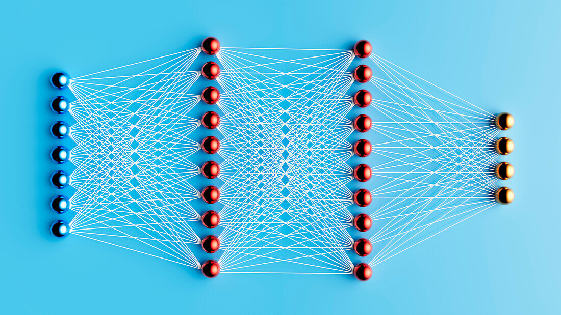 AI neural network, conceptual illustration