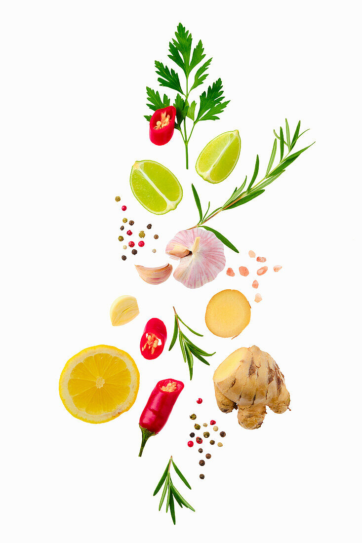 Spices and herbs for savoury dishes