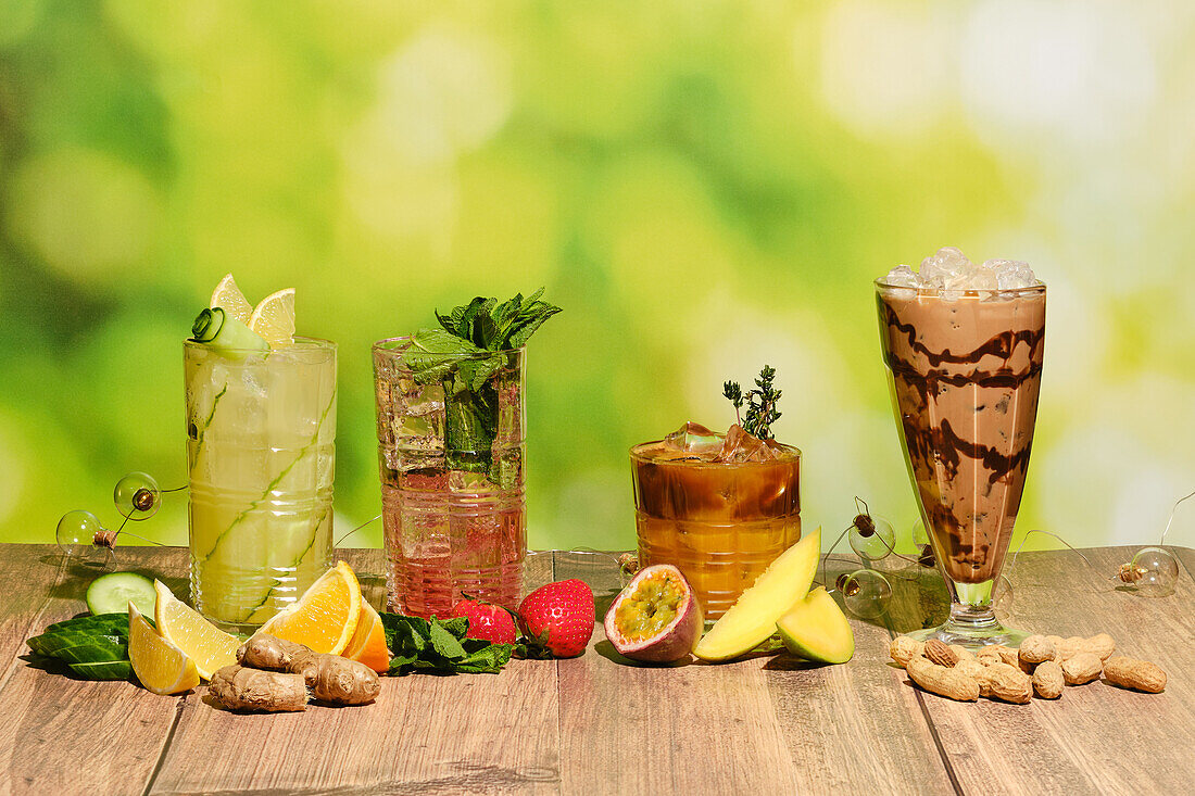 Various summer drinks