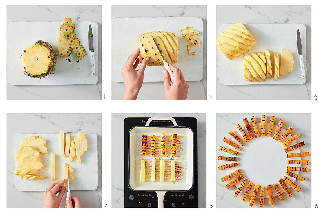 Prepare pineapple crisps