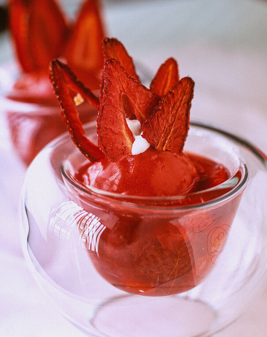 Strawberry sorbet