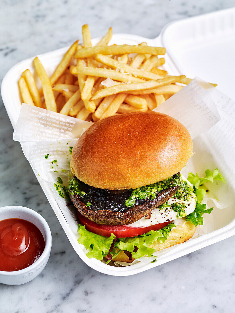 Mozzarella Mushroom Burgers