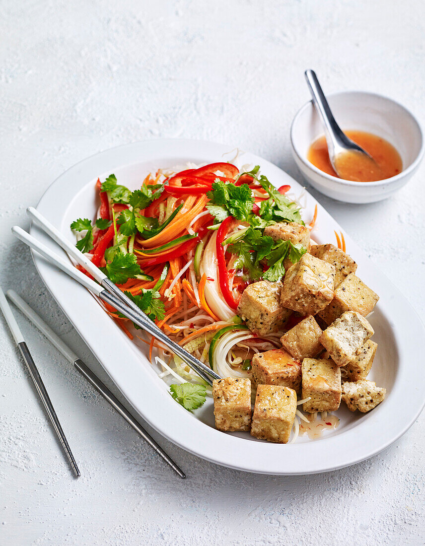 Tofu with salt and pepper