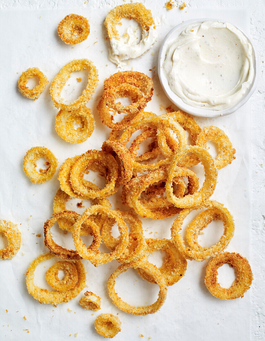 Air fried onion rings