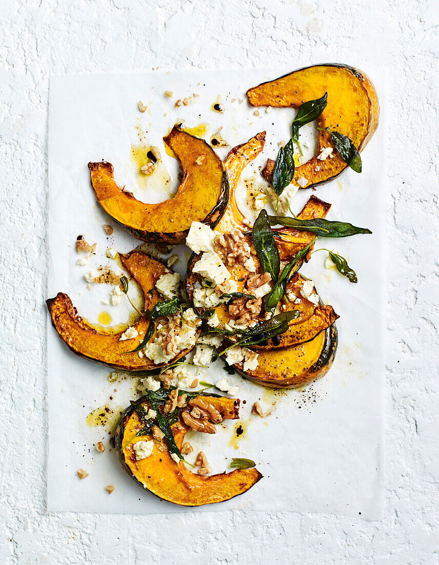 Pumpkin with sage and feta