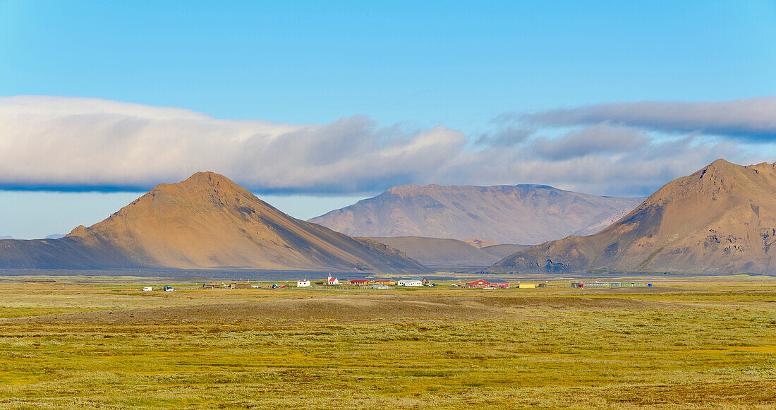 Modrudalur, der höchstgelegene bewohnte Bauernhof in Island.