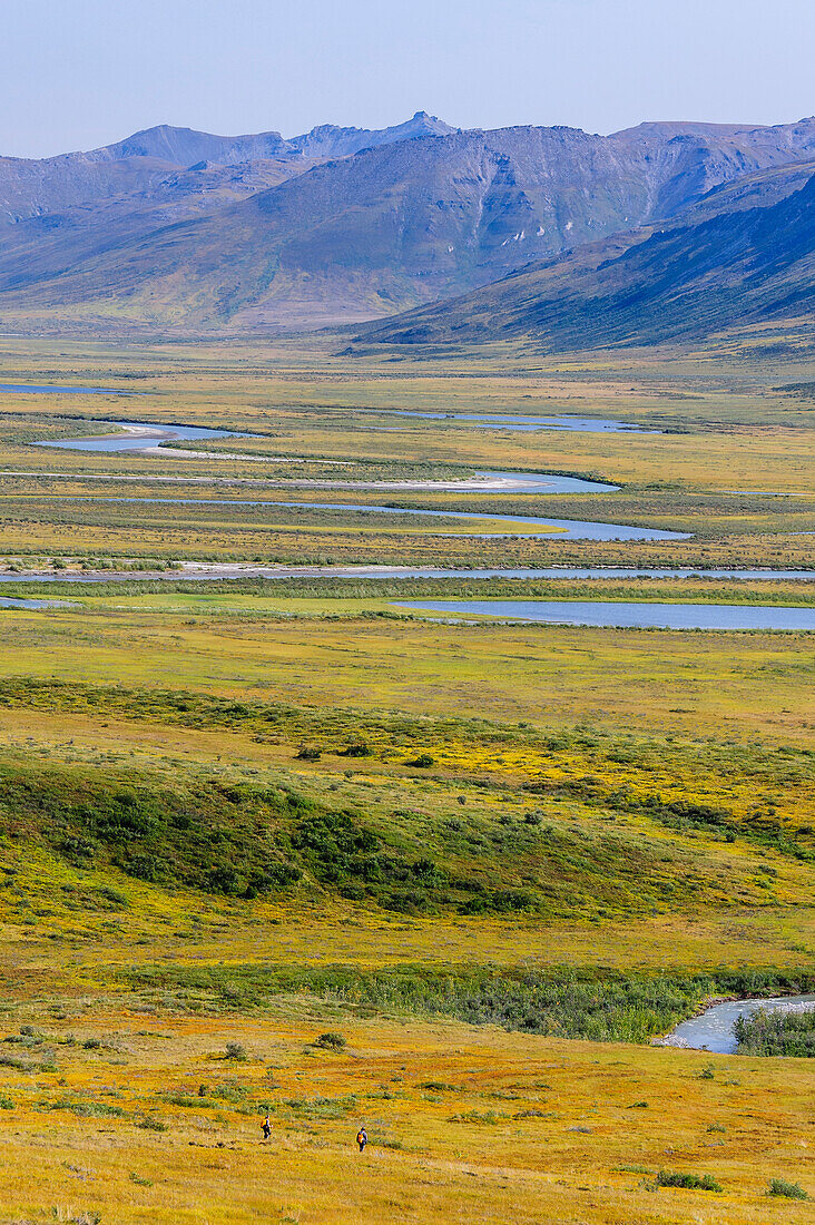 USA, Alaska, Gates of the Arctic National Park, Noatak River. Oxbow bends on the upper river.
