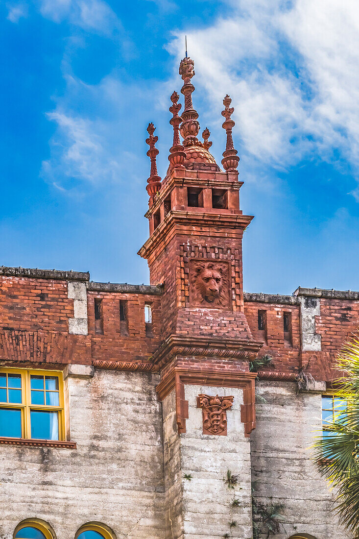 Small tower details Town Hall, St. Augustine, Florida. Originally Alcazar Hotel founded 1888