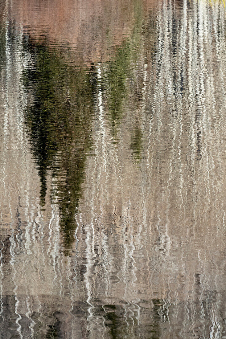 USA, Utah. Reflections on Warner Lake, Manti-La Sal National Forest.