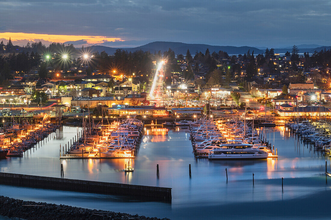Twilight over Cape Sante Marina Anacortes, Washington State