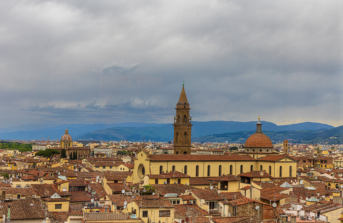 Stadtansicht vom Palazzo Vecchio. Toskana, Italien.