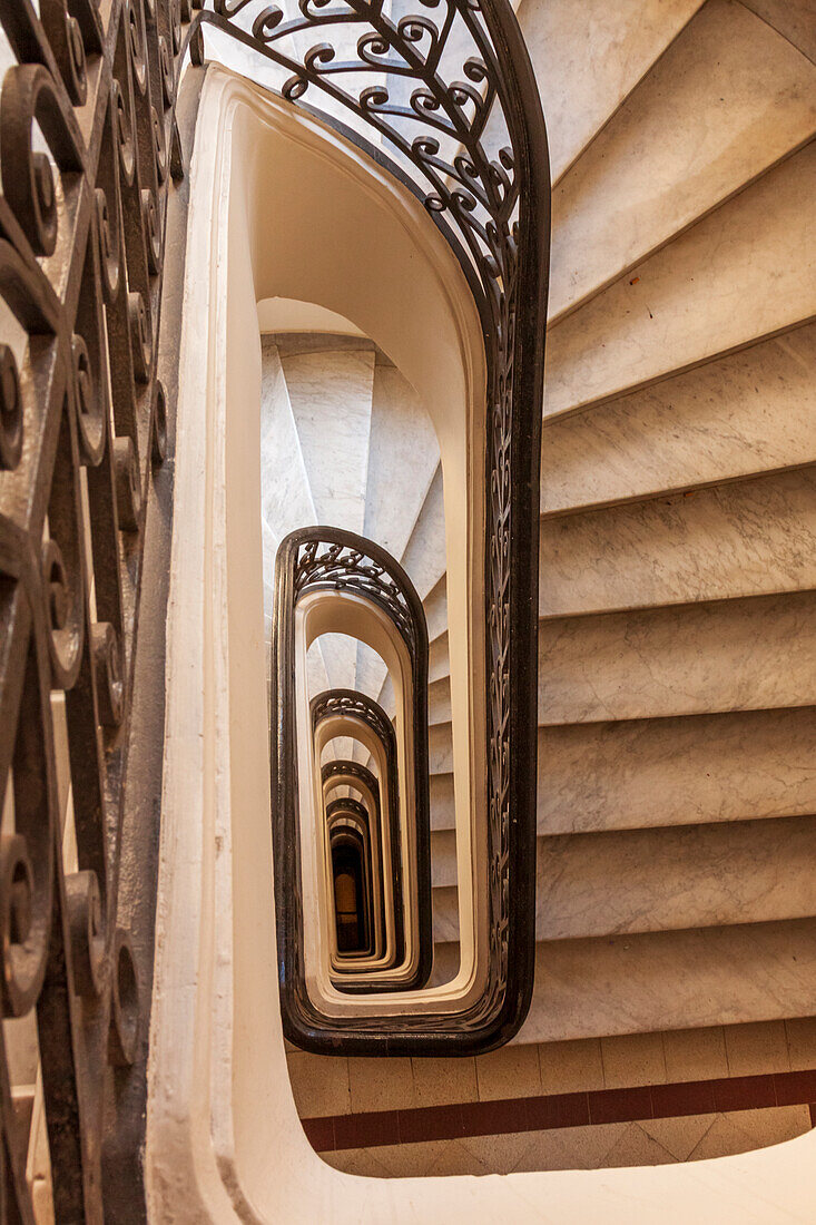 Argentina, Buenos Aires. Spiral staircase.