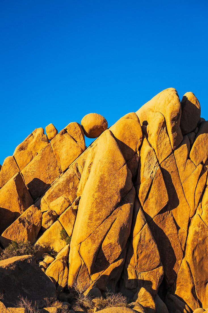 Granitblöcke bei den Jumbo Rocks, Joshua Tree National Park, Kalifornien, USA