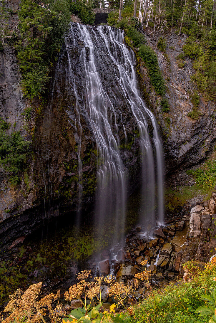 Narada-Wasserfälle im Mount Rainier-Nationalpark, Bundesstaat Washington, USA