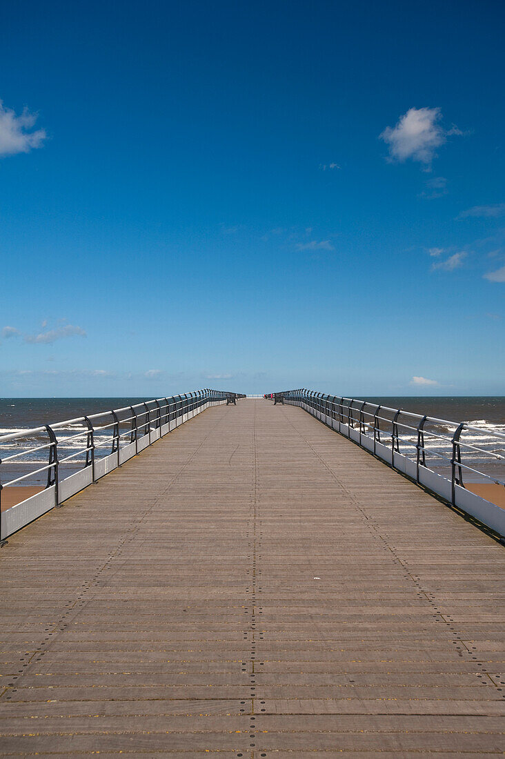 Leerer Pier in Saltburn-By-The-Sea