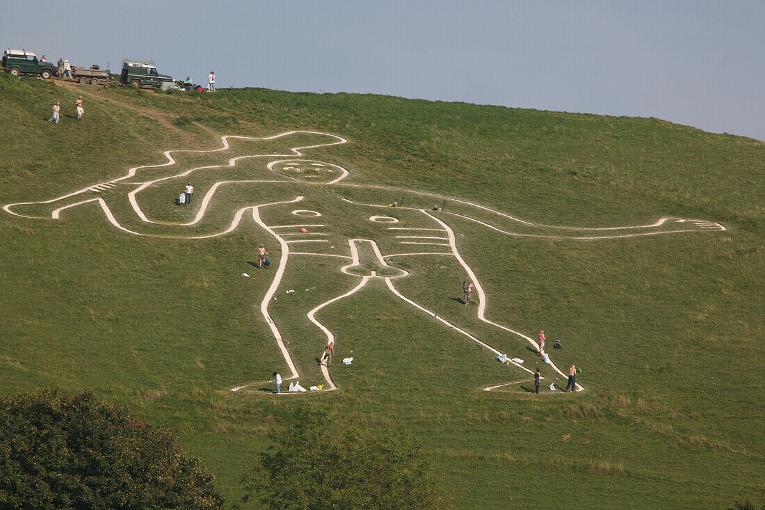 Cerne Abbas Giant On Hillside