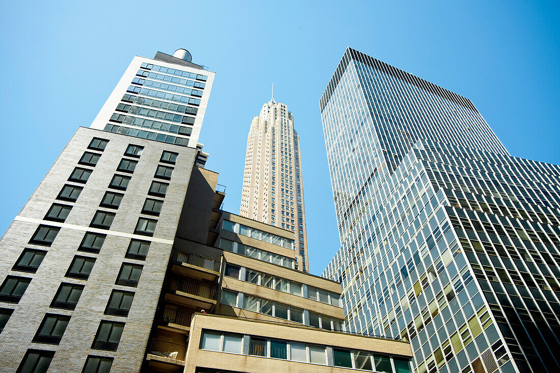 Skyscrapers In Wall Street, Financial District, Manhattan, New York, Usa