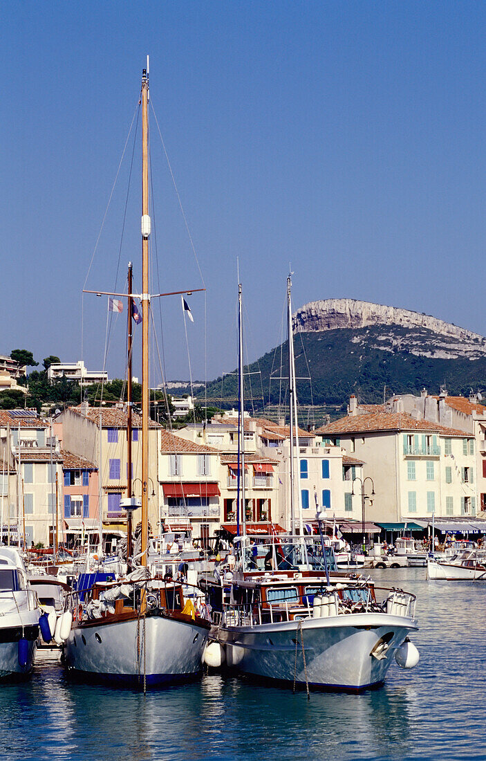 Boats In Harbour Of Cassis; France