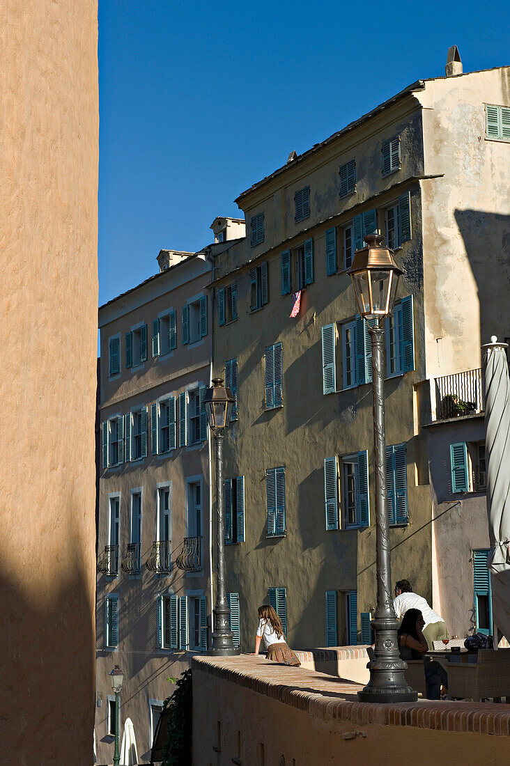 Place du Donjon in the Terra Nova district of Bastia. Corsica. France.