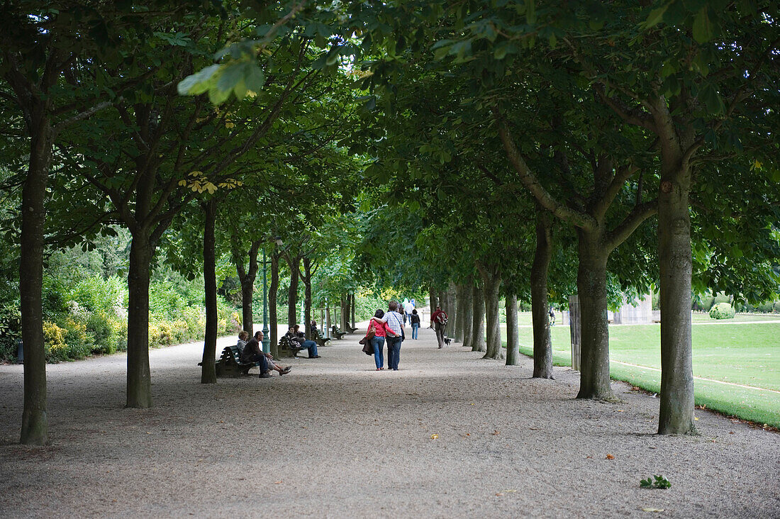 Le parc du Thabor. Rennes. Brittany. France.