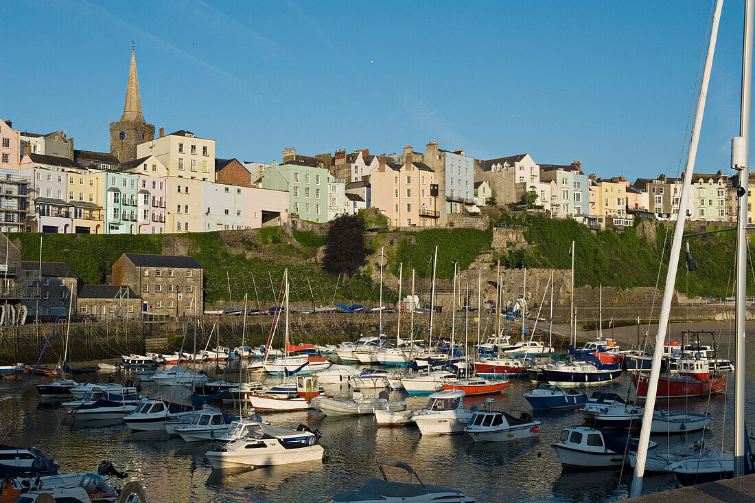 Tenby. Pembrokeshire. Wales. Cymru. UK. Vereinigtes Königreich.