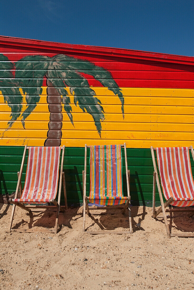 Deckchairs On The Beach, Great Yarmouth, Norfolk, England, United Kingdom