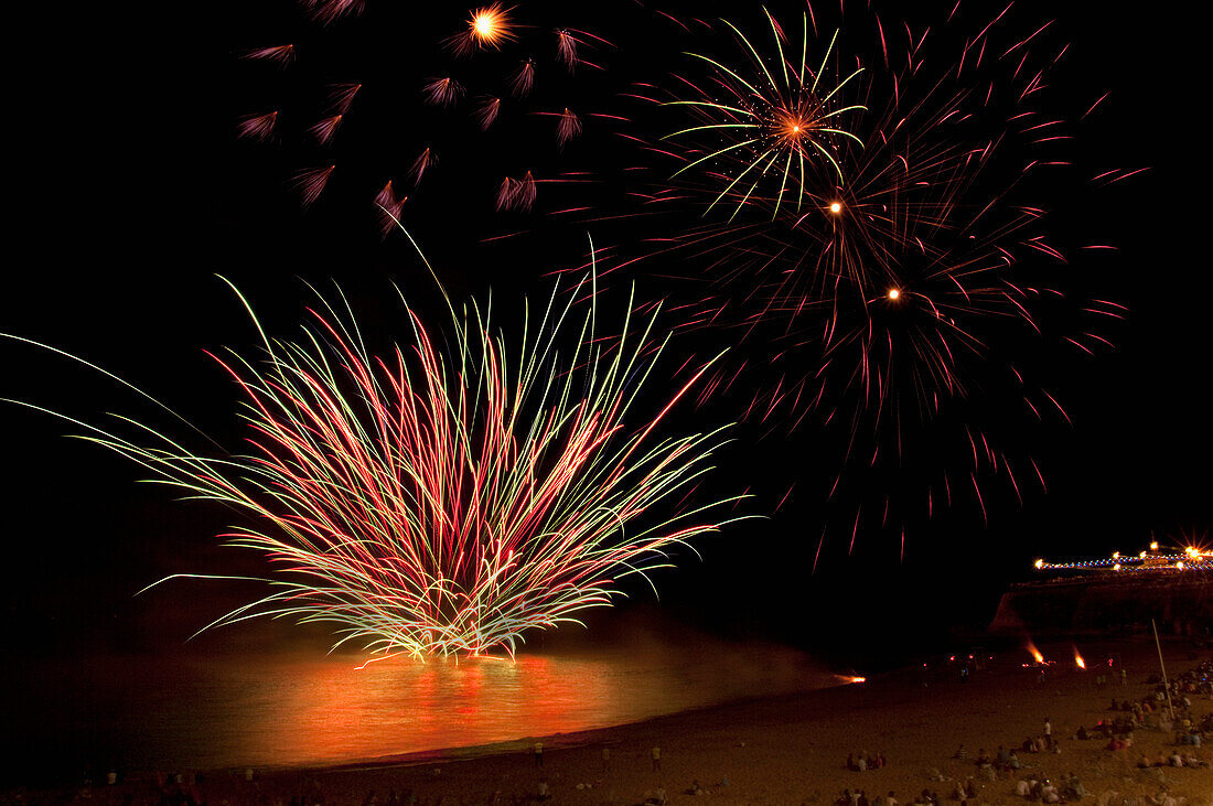 Broadstairs Fireworks, Kent, Uk