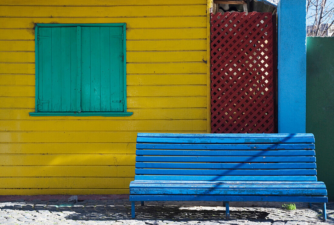 Blaue Bank, La Boca, Buenos Aires, Argentinien; La Boca, Buenos Aires, Argentinien