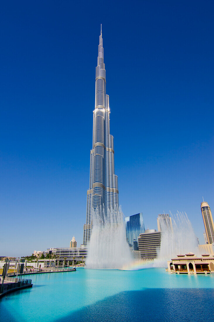 Breaking Waves At Burj Khalifa, Dubai, Uae
