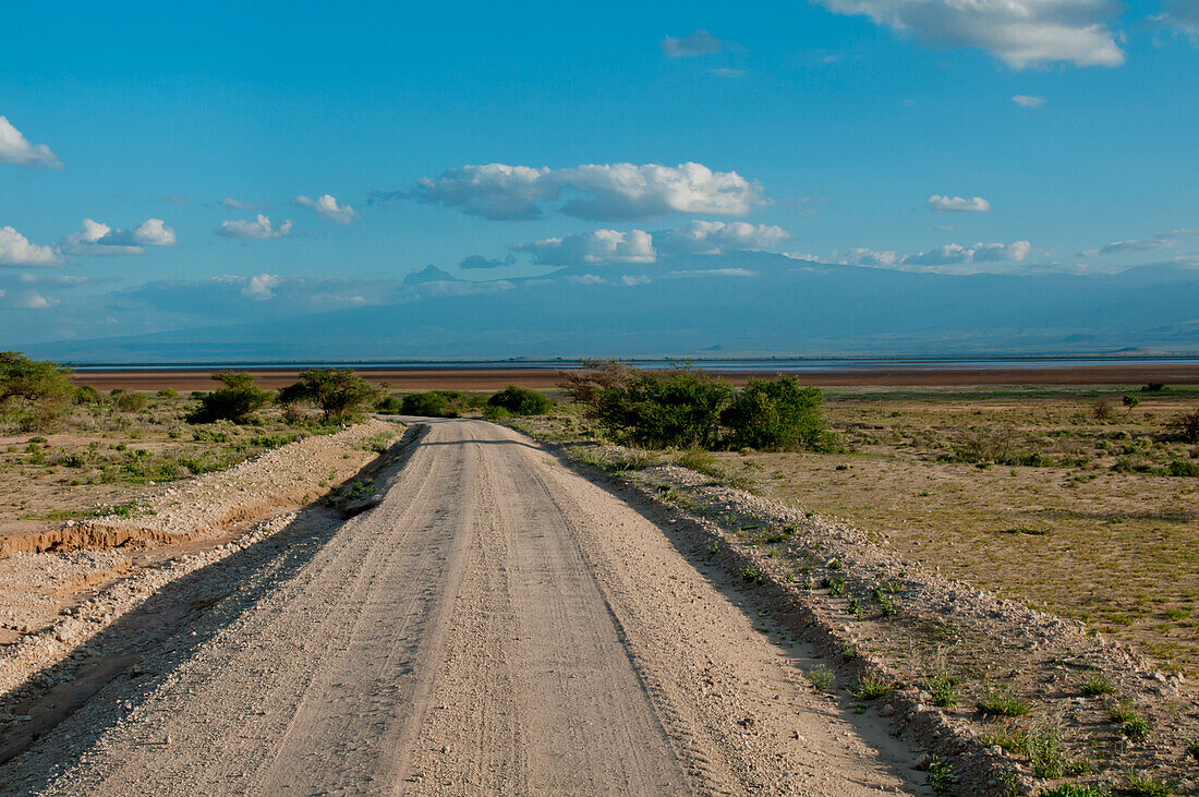 Empty Road In Kilimanjaro At Amboseli, Kenya