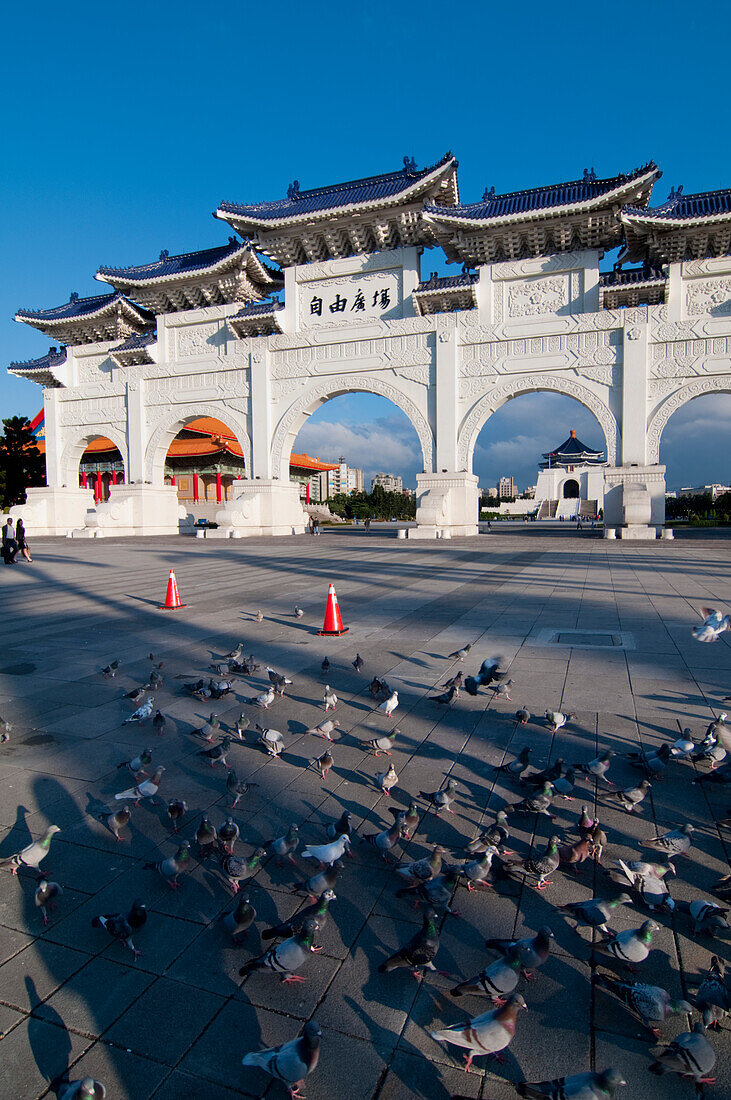 Chiang Kai-Shek Memorial Hall Arch In Taipei, Taiwan, Asia