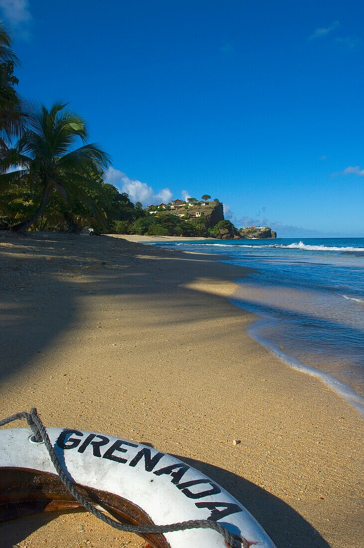 Grenada Life Buoy On Magazine Beach; Carriacou Island, Grenada