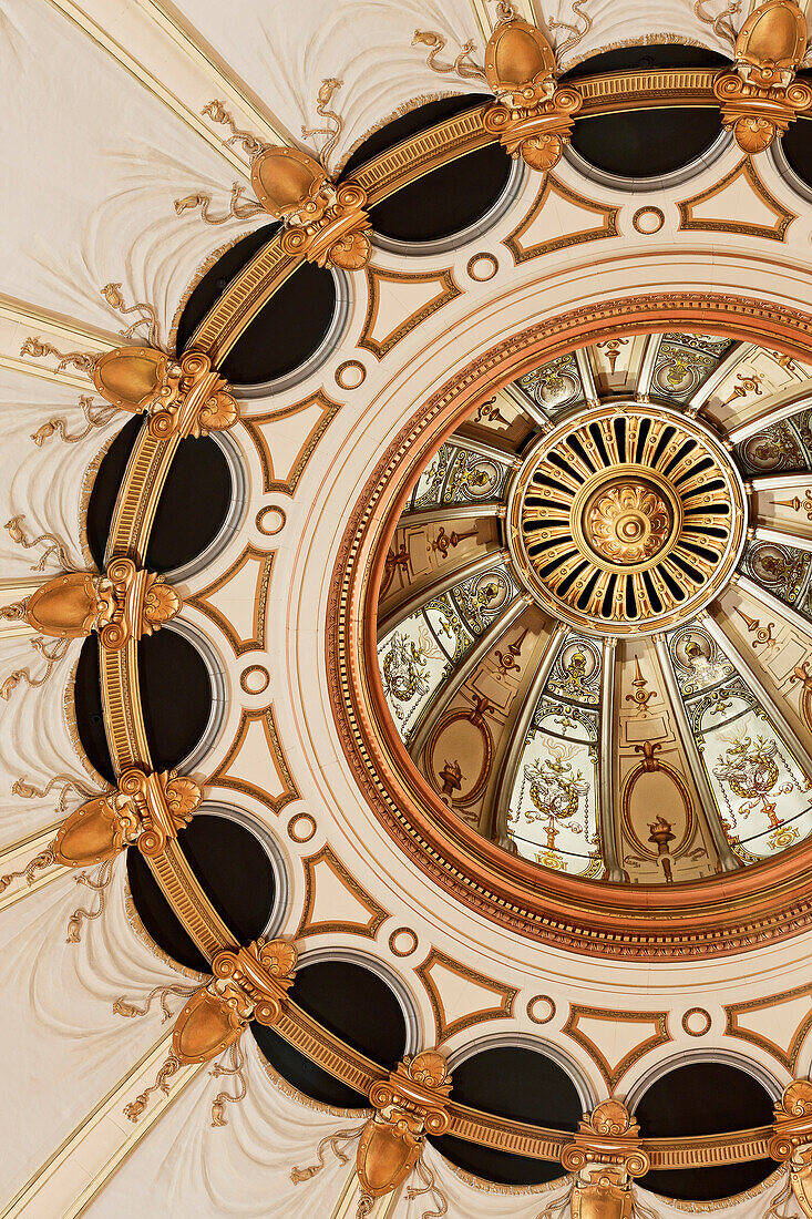 Low Angle View Of An Ornate Ceiling