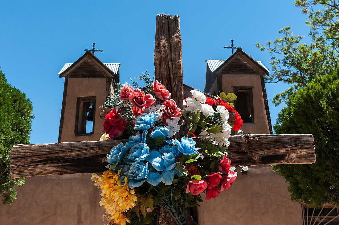 El Santuario De Chimayo ist eine römisch-katholische Kirche in Chimayo, New Mexico, USA