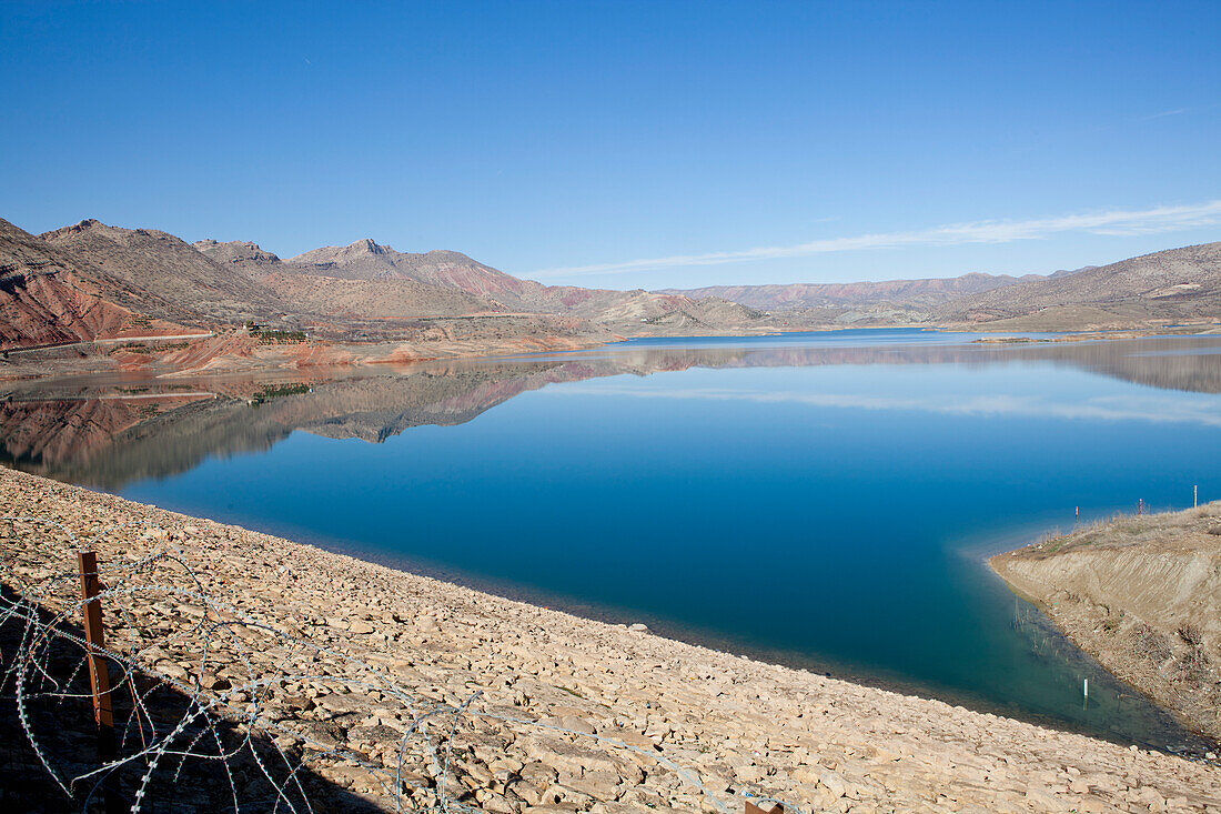 Lake And Dam In Iraqi Kurdistan, Iraq