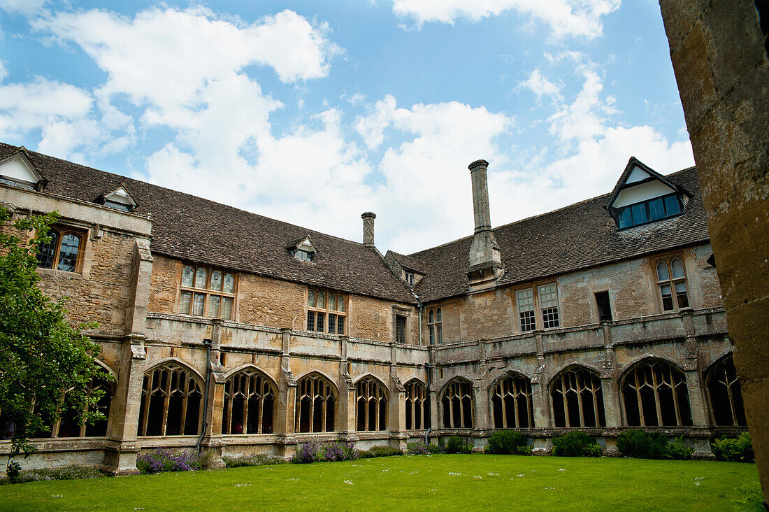 The Cloisters In Lacock Abbey, Lacock, Wiltshire, Uk