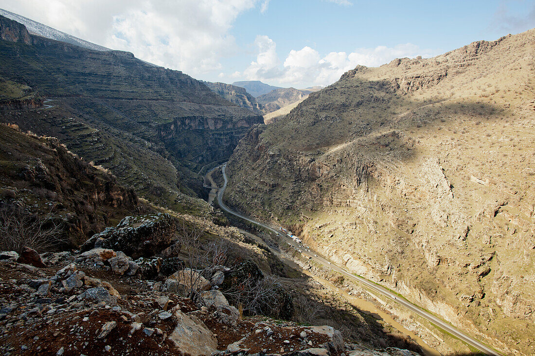 View Of The Hamilton Highway Running Through Northern Iraqi Kurdistan, Iraq