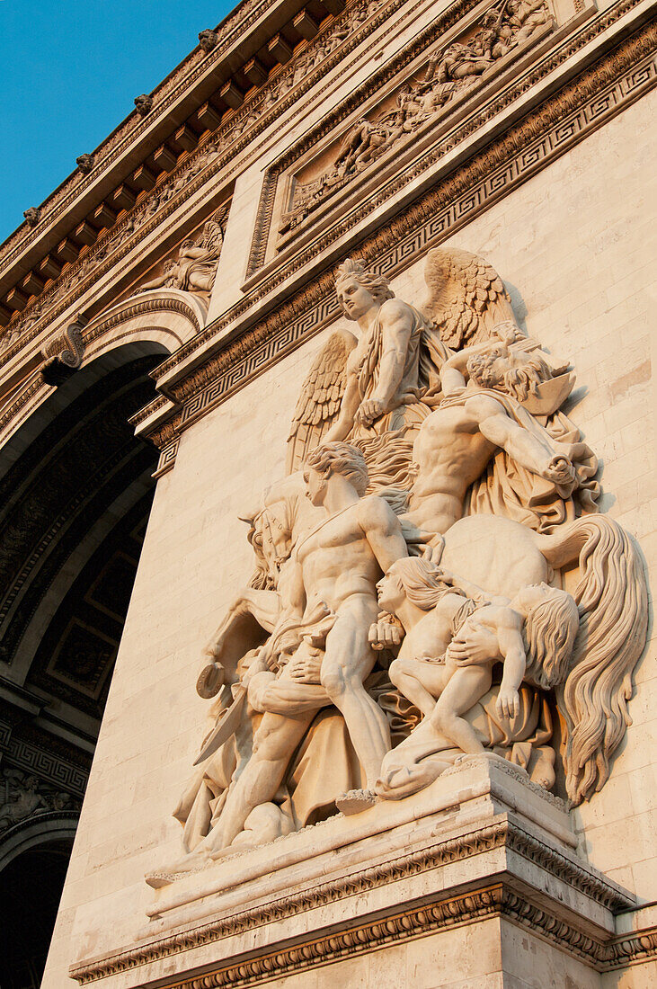 Frankreich, Flachrelief am Arc de Triomphe; Paris