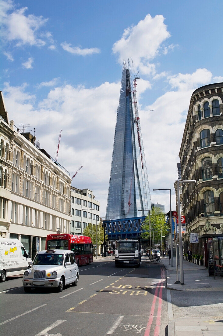 United Kingdom, Street and the Shard building; London