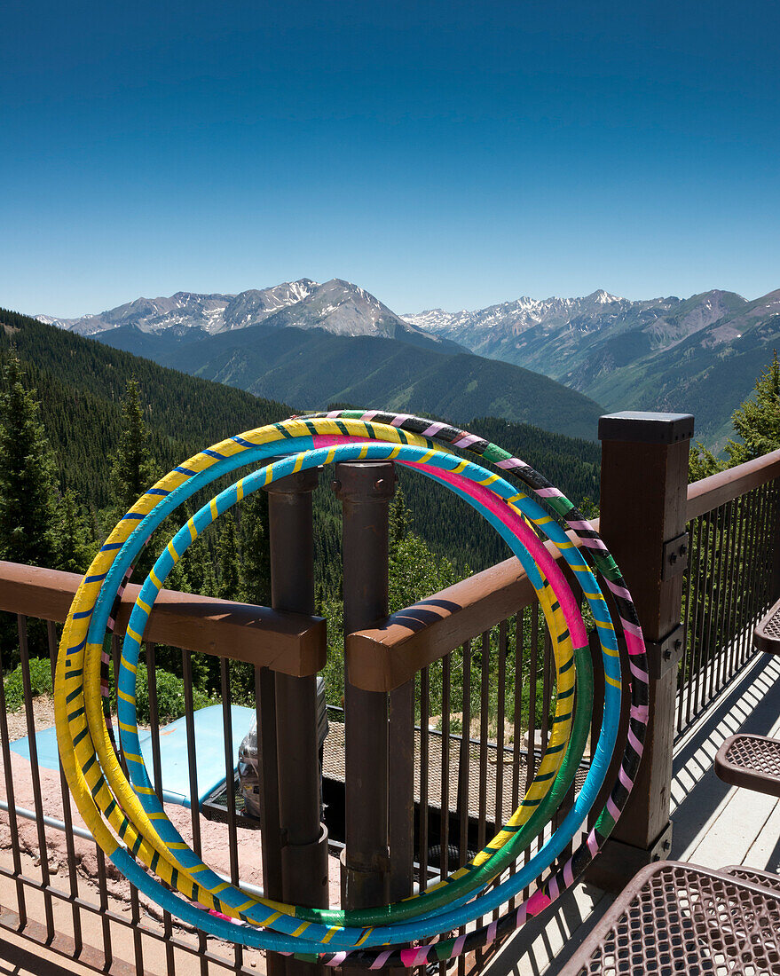 USA, Colorado, View from top of Aspen Mountain; Rocky Mountains