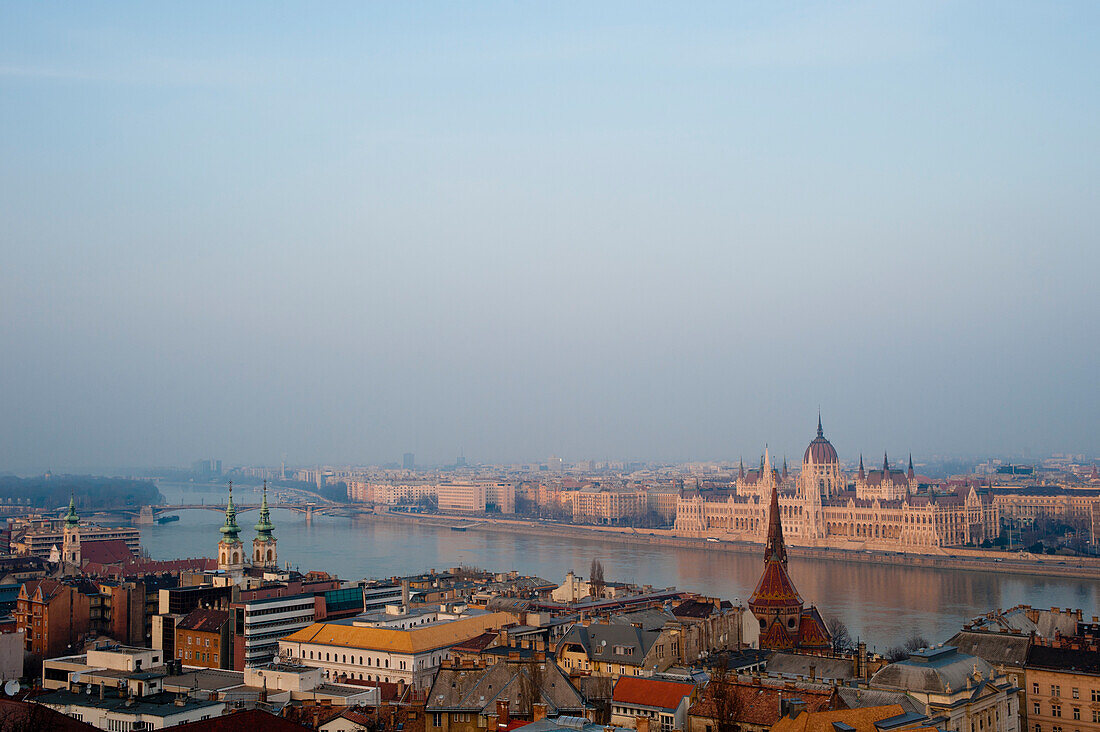 Views Of The City From The Castle District, Budapest, Hungary