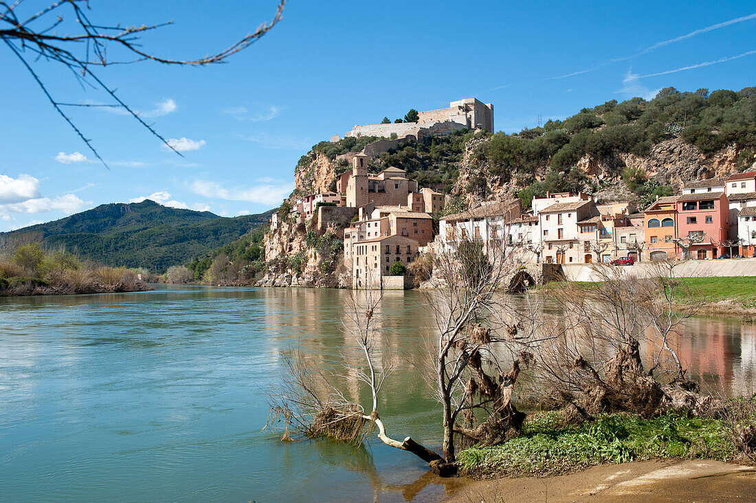 Views Of Miravet, Ebro River And Castle, Miravet, Tarragona, Spain